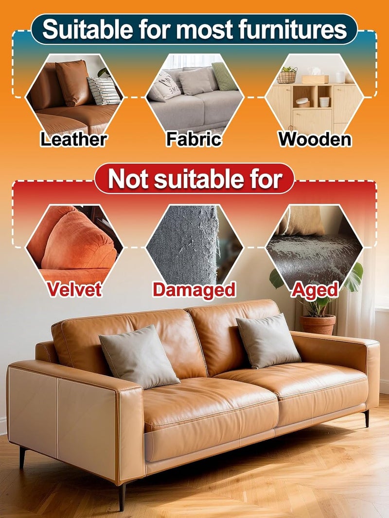 Acostop Cat Scratch Furniture Protector - Specially Designed for Leather Furniture, Easy to Remove Anti-Scratch Couch Protector from Cat, No Pins, 10 Pack - Image 4